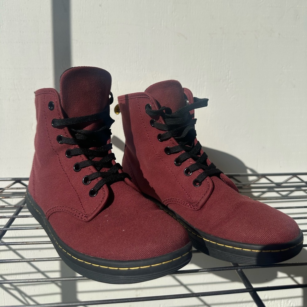 Dr. Martens Burgundy and Black Boots